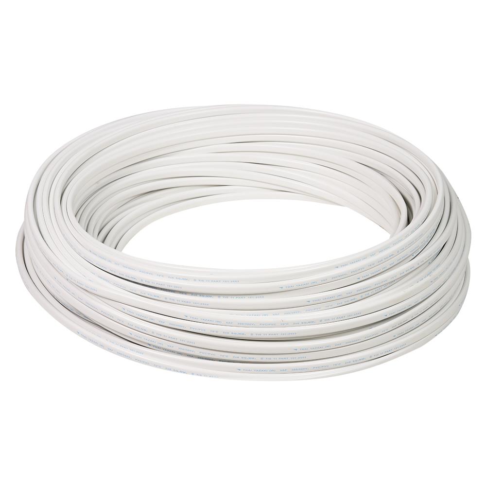 สายไฟ VAF YAZAKI 2x4 ตร.มม. 100 ม. สีขาว