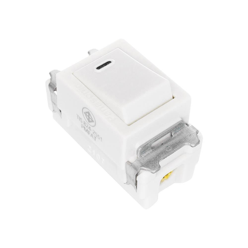 สวิตช์ 1 ทาง PANASONIC WNG 5001-701 ขนาด 1 ช่อง สีขาว