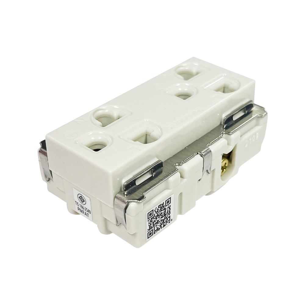 เต้ารับคู่ 3 ขา PANASONIC WNG15923-7 สีขาว