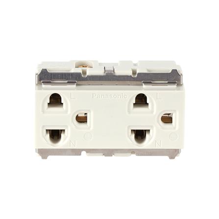 เต้ารับคู่ 3 ขา PANASONIC WNG15923-7 สีขาว_0