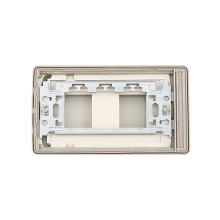 หน้ากากกันน้ำ PANASONIC 2ช่อง WN7902-8 สีเทา_2