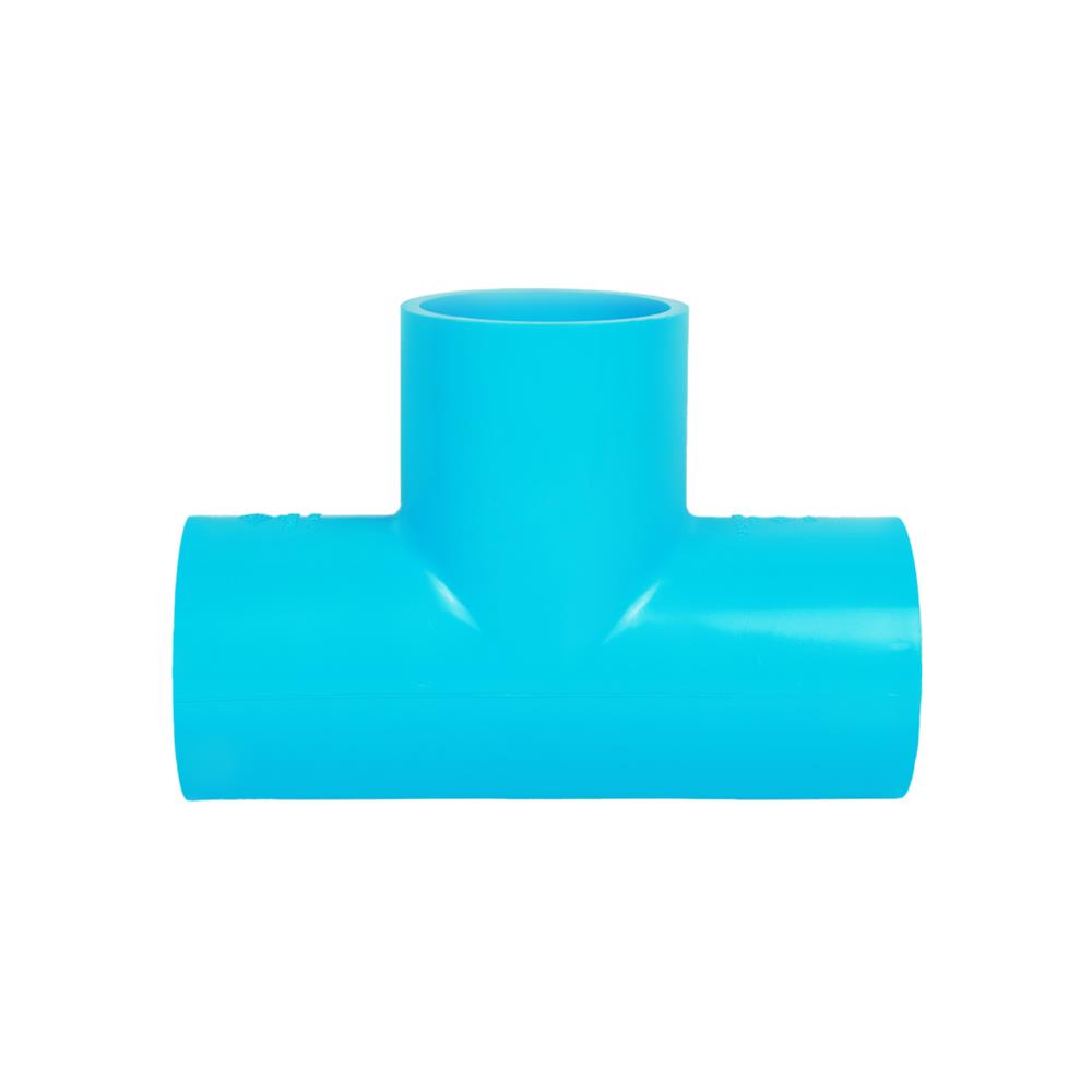 ข้อต่อสามทาง 90 องศา ท่อน้ำไทย 2 1/2 นิ้ว สีฟ้า