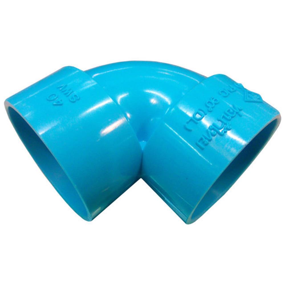 ข้องอบาง 90 องศา ท่อน้ำไทย 3 นิ้ว สีฟ้า