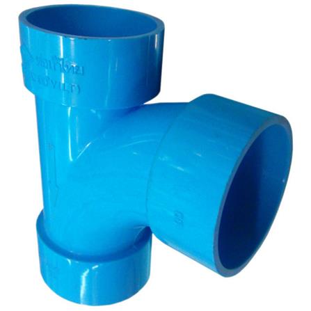 สามทางทีวาย 90 องศา ท่อน้ำไทย 4" สีฟ้า