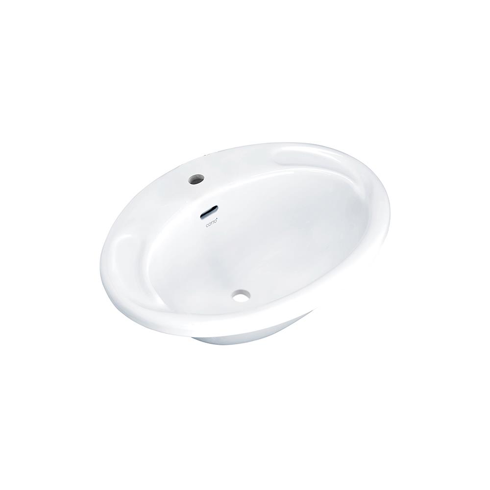 อ่างล้างหน้า ฝังบนเคาน์เตอร์ COTTO C007 สีขาว