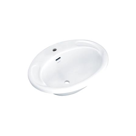 อ่างล้างหน้า ฝังบนเคาน์เตอร์ COTTO C007 สีขาว