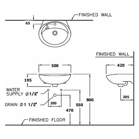 อ่างล้างหน้าแขวน COTTO C013 สีขาว_1