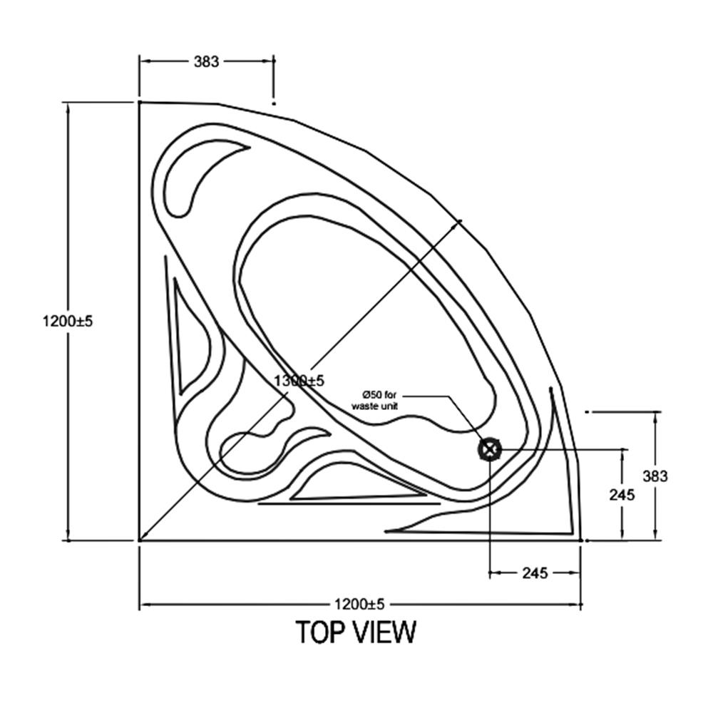 อ่างอาบน้ำ AMERICAN STANDARD TF-7160 120 ซม. สีขาว