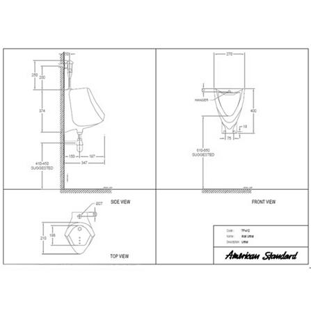 โถปัสสาวะชาย AMERICAN STANDARD TF-412 สีขาว_1