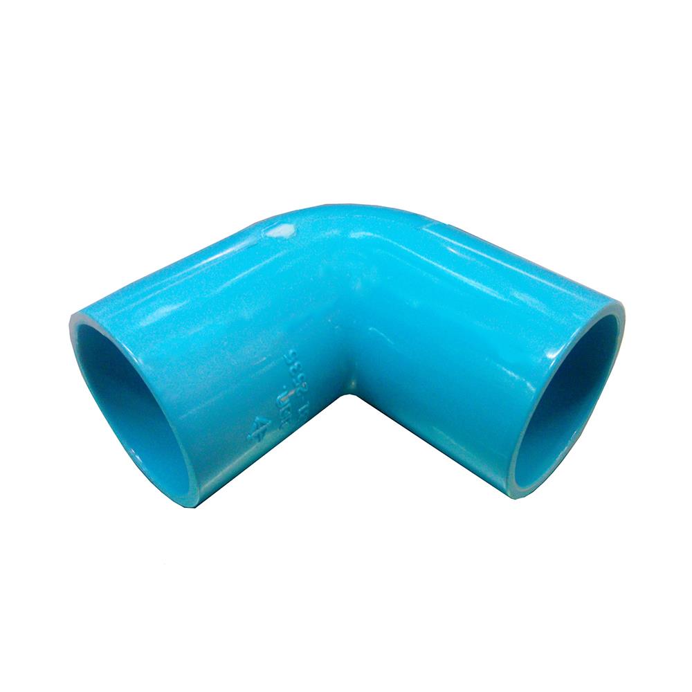 ข้องอ 90 องศา ท่อน้ำไทย 4 นิ้ว สีฟ้า