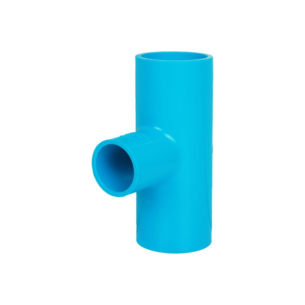 ข้อต่อสามทางลด 90 องศา ท่อน้ำไทย 1 1/2 นิ้วx1 นิ้ว สีฟ้า