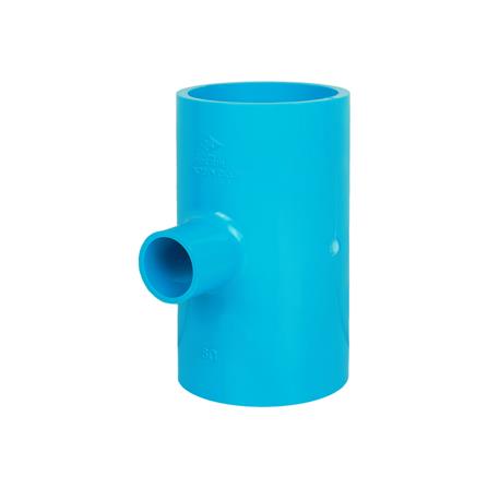 ข้อต่อสามทางลด 90 องศา ท่อน้ำไทย 3 นิ้วx 1 นิ้ว สีฟ้า_0