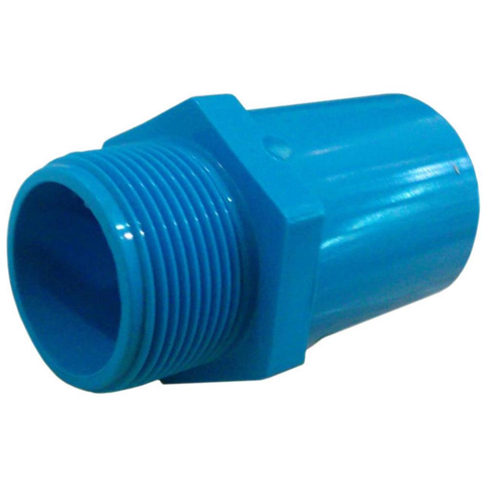 ข้อต่อเกลียวนอก ท่อน้ำไทย 2 1/2 นิ้ว สีฟ้า