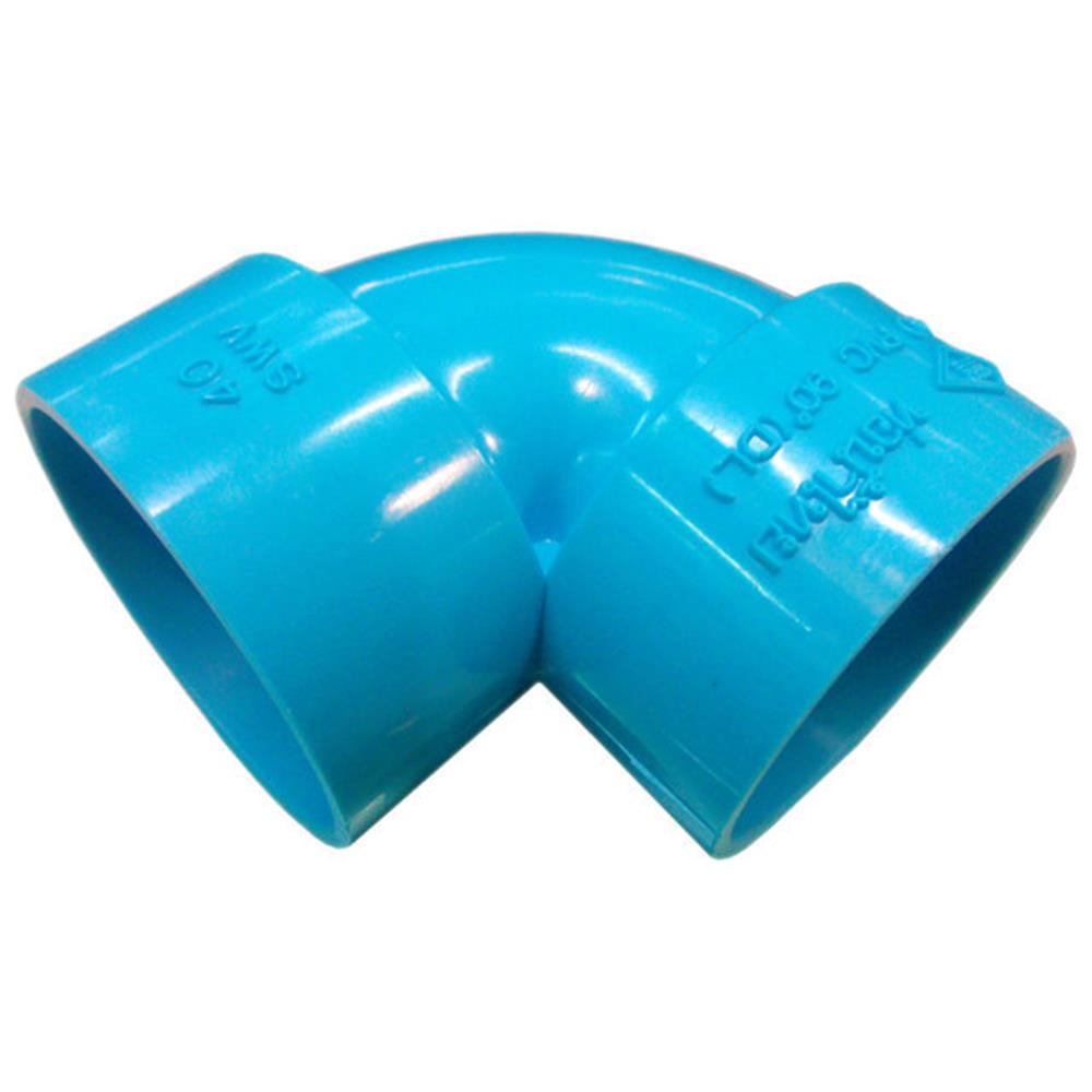 ข้องอบาง 90 องศา ท่อน้ำไทย 1 1/4 นิ้ว สีฟ้า