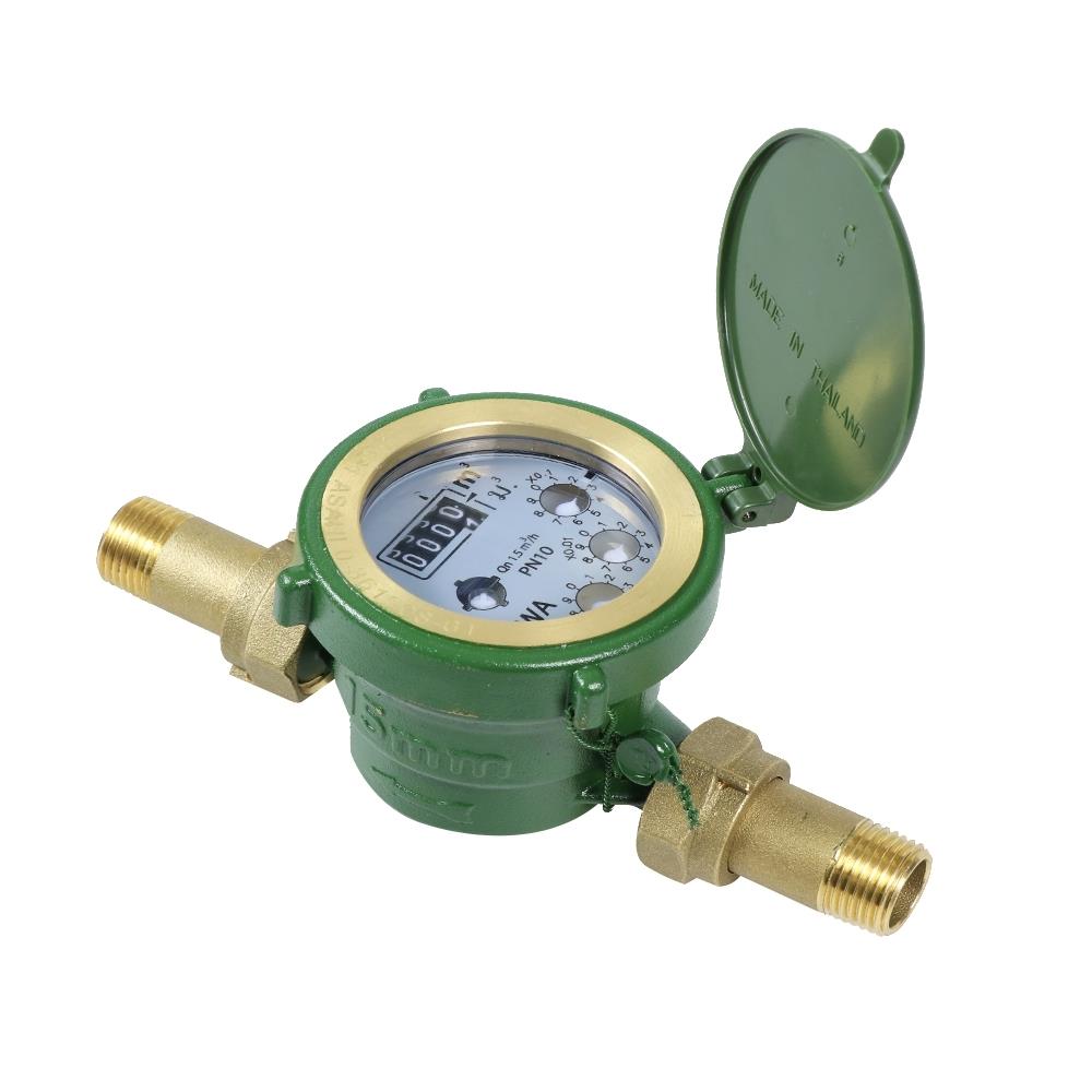 มิเตอร์น้ำทองเหลือง SANWA 1/2 นิ้ว