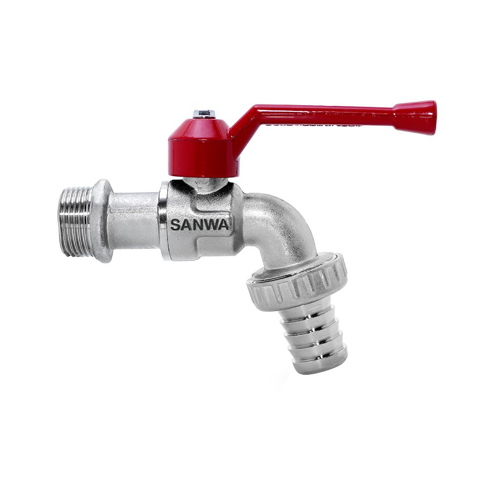 ก๊อกบอลสนาม&nbsp;SANWA&nbsp;3/4 นิ้ว สีแดง