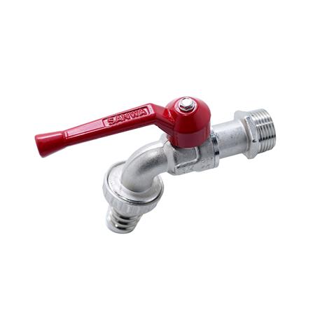 ก๊อกบอลสนาม SANWA 3/4 นิ้ว สีแดง_1