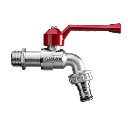 ก๊อกบอลสนาม SANWA 1/2 นิ้ว สีแดง