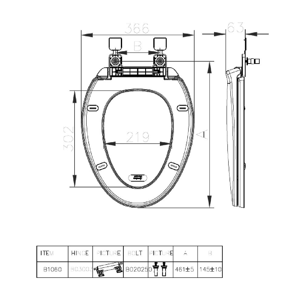 ฝารองนั่งพลาสติก AMERICAN STANDARD TF-4800000-WT สีขาว