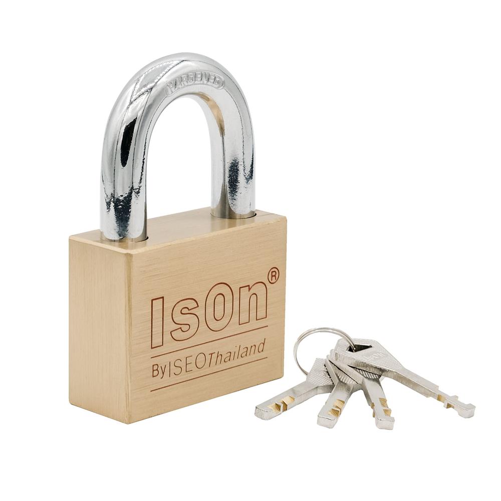 กุญแจมาสเตอร์คีย์ ISON 450 40 มม. สีทองเหลืองขัดเงา (ชุด 5 ตัว)