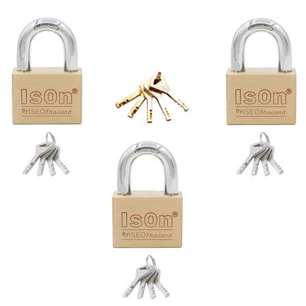 กุญแจมาสเตอร์คีย์ ISON 450 50 มม. สีทองเหลืองขัดเง...