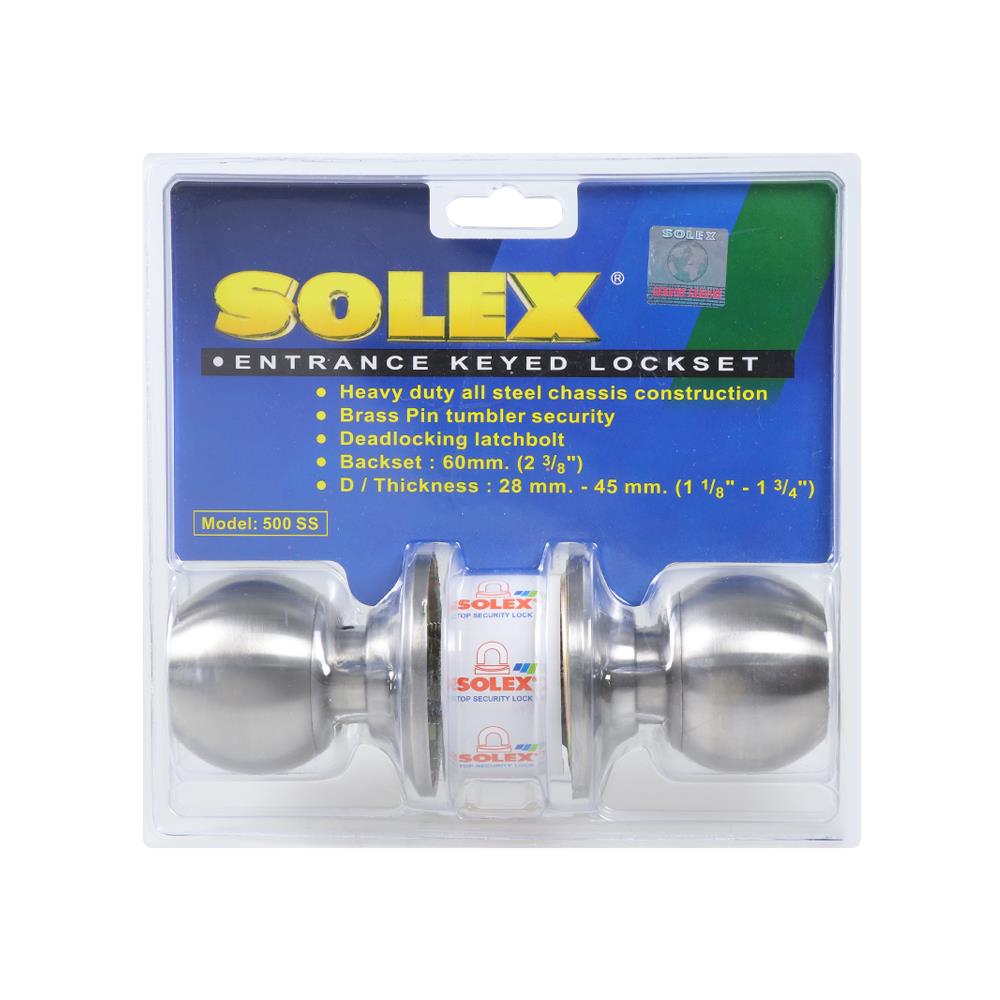 ลูกบิดทั่วไป SOLEX 500 SS หัวกลม สีสเตนเลส