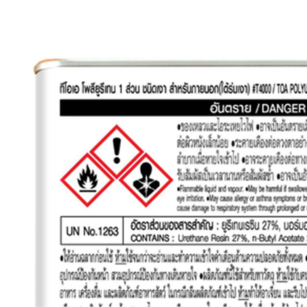 โพลียูรีเทนภายใน ชนิดเงา TOA T-3000 1/4 แกลลอน