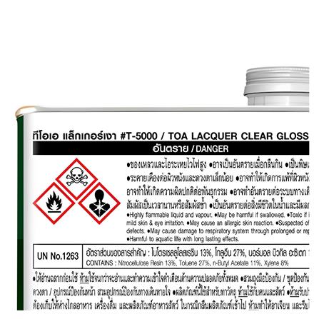 แล็กเกอร์ ชนิดเงา TOA T-5000 1/4 แกลลอน_5