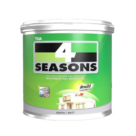 สีน้ำทาภายใน ชนิดด้าน TOA 4 SEASONS A5001 สีเทา 5 แกลลอน_0