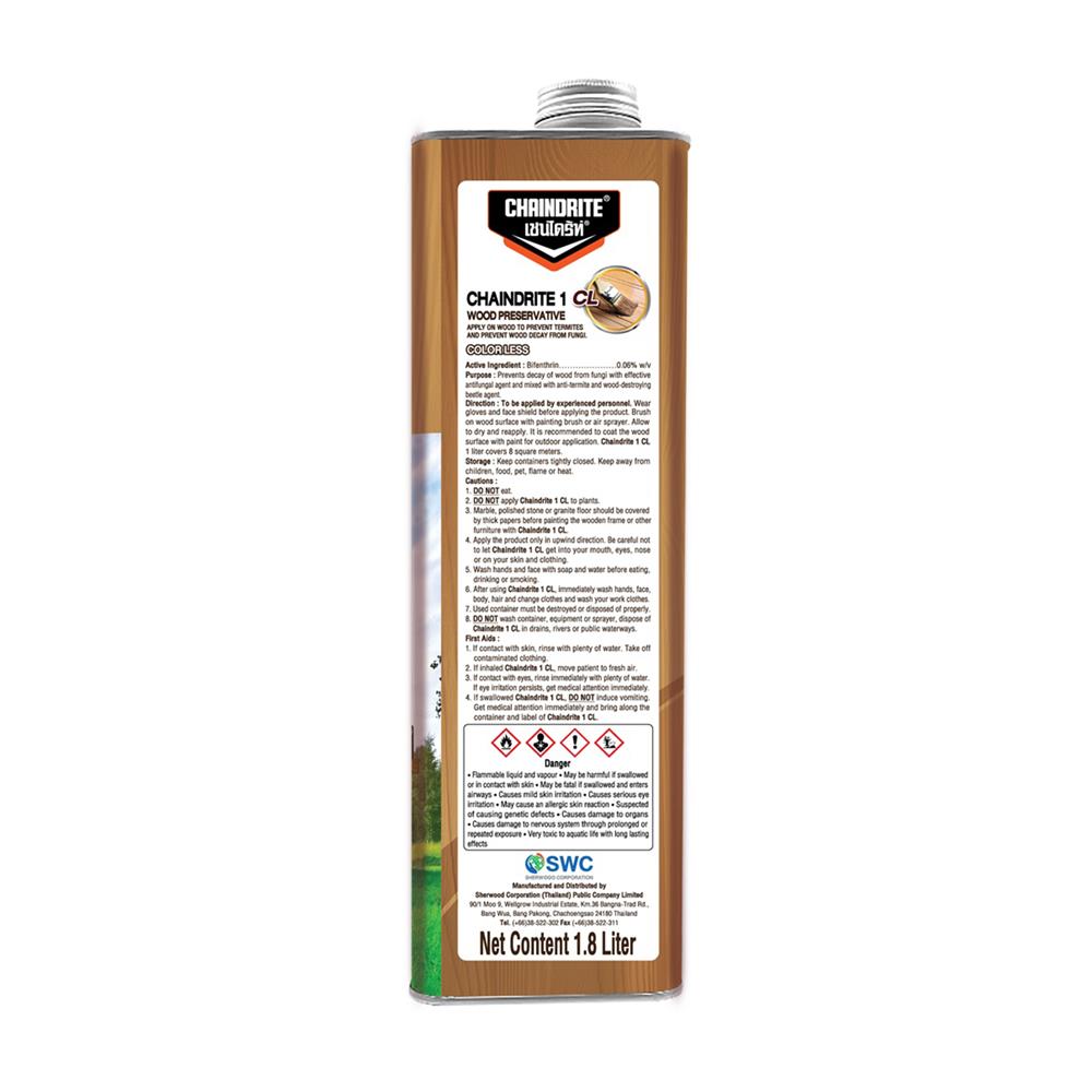 WOOD PRESERVATIVE CHAINDRITE 1.8L CLEAR