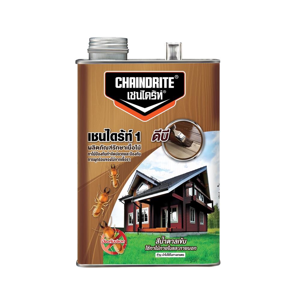 น้ำยากำจัดปลวก CHAINDRITE สีน้ำตาลดำ 1.8 ลิตร