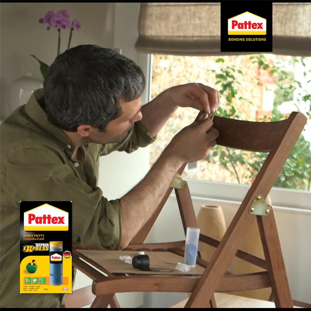 กาวอีพ็อกซี่ดินน้ำมัน PATTEX PUTTY REPAIR EXPRESS 48 กรัม