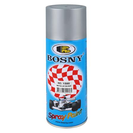 สีสเปรย์ BOSNY 1580 สี METALLIC SILVER 400 ซีซี