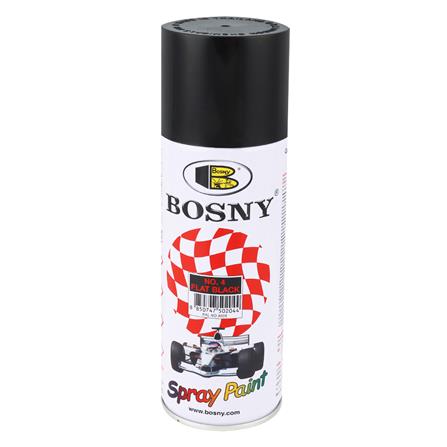 สีสเปรย์ BOSNY 4 สีดำด้าน 400 ซีซี