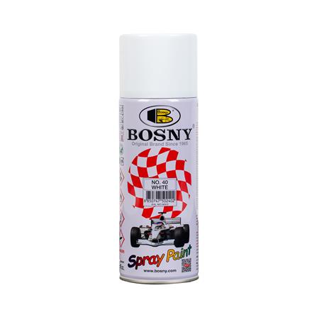 สีสเปรย์ BOSNY 40 สีขาว 400 ซีซี