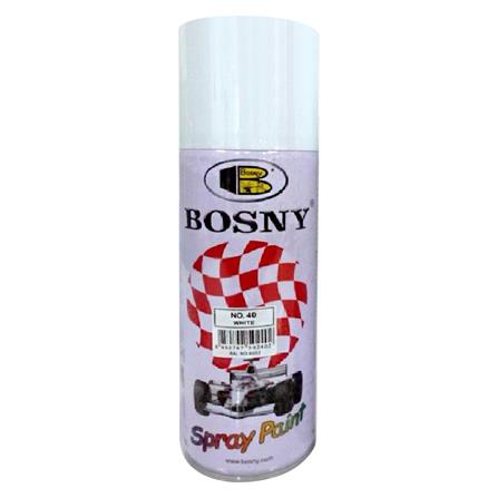 สีสเปรย์ BOSNY 40 สีขาว 400 ซีซี