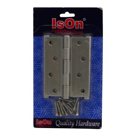 บานพับ 4X3 นิ้ว ISON 444413 สีสเตนเลส แพ็ก 2 ชิ้น