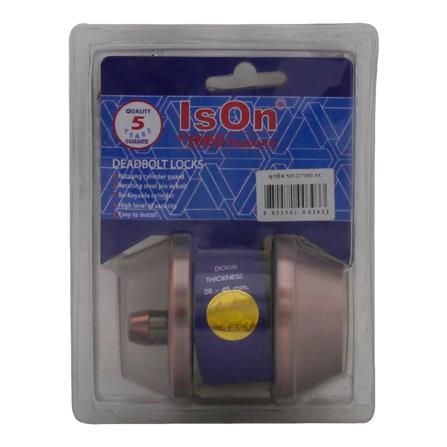 กุญแจลิ้นตาย 1 ด้าน ISON D7000 สีทองแดงรมดำ