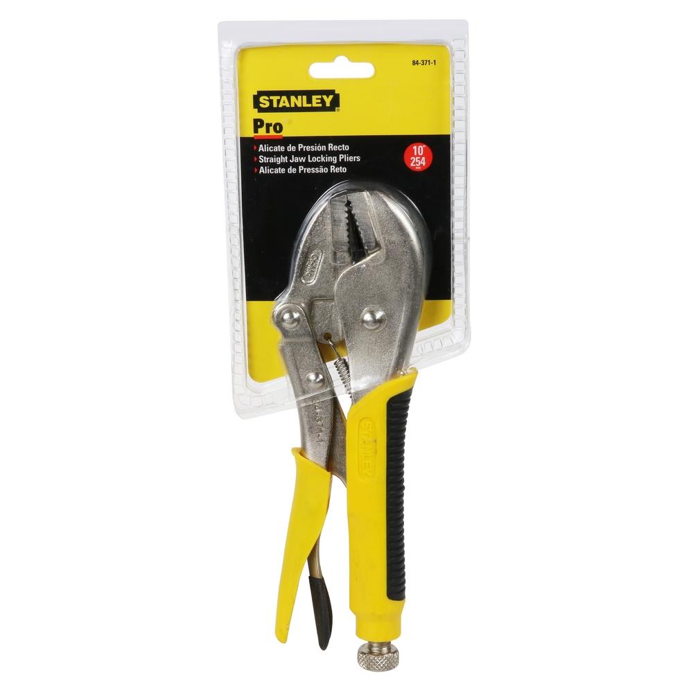 คีมล็อกปากตรง STANLEY 84-371 10 นิ้ว