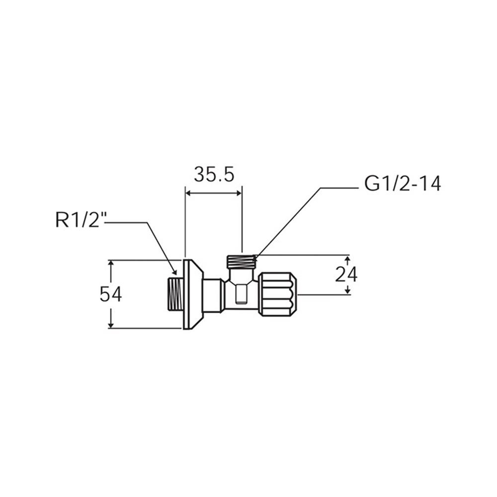 สต๊อปวาล์ว 1ทาง AMERICAN STANDARD A-4400-SP