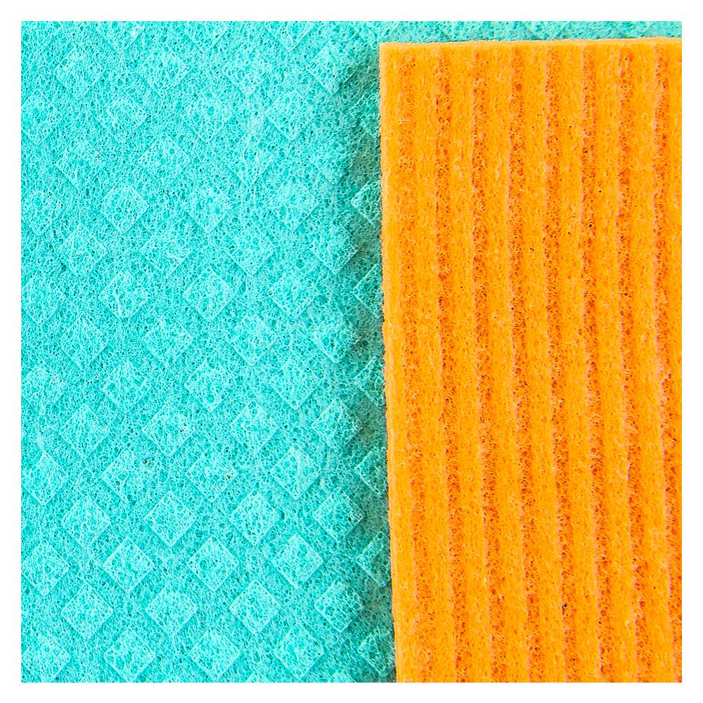 ผ้าฟองน้ำทำความสะอาดอเนกประสงค์ SCOTCH-BRITE 18x20cm สีเหลือง/ฟ้า