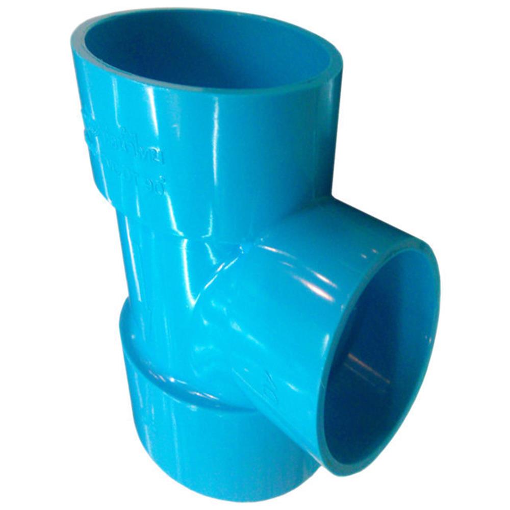 สามทางบาง 90 องศา ท่อน้ำไทย 1 1/2" สีฟ้า