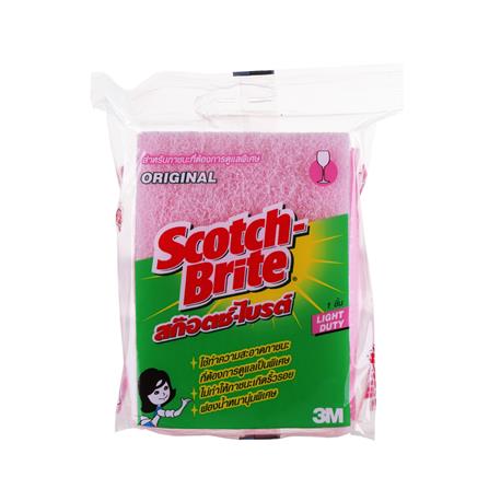 ฟองน้ำพร้อมใยขัด SCOTCH-BRITE LIGHT DUTY 3x4นิ้ว ส...