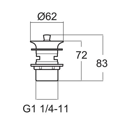 สะดืออ่างล้างหน้าดึงล็อค AMERICAN STANDARD A-8007_1