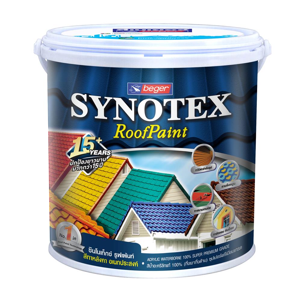 สีทาหลังคา ชนิดกึ่งเงากึ่งด้าน BEGER SYNOTEX R3019 สีเทานกพิราบ 1 แกลลอน