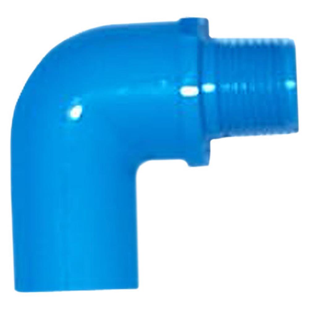 ข้องอเกลียวนอก ท่อน้ำไทย 1/2 นิ้ว สีฟ้า