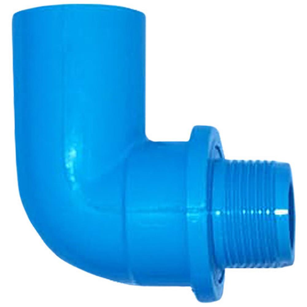 ข้องอเกลียวนอก ท่อน้ำไทย 1 นิ้ว สีฟ้า