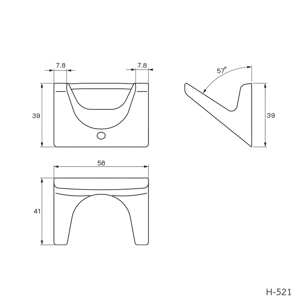 ขอแขวนผ้า WS H-521 สีสเตนเลส