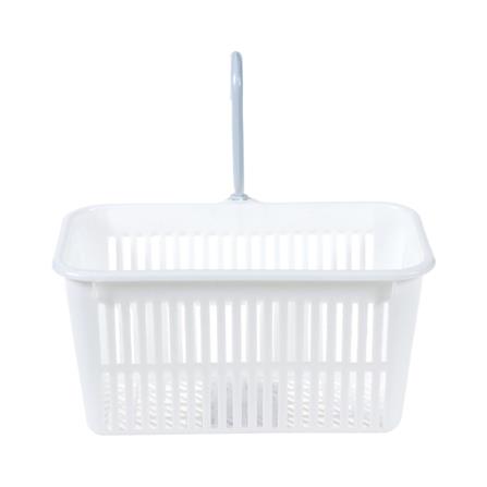 ตะแกรงใส่ของมีขอแขวนเหลี่ยม JCJ 1130 สีขาว_1