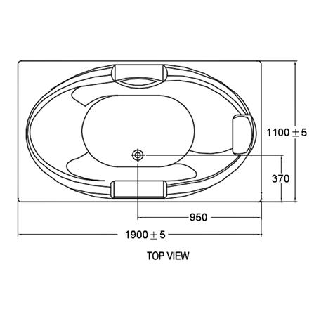 อ่างอาบน้ำ AMERICAN STANDARD TF-8110 190 ซม. สีขาว_1